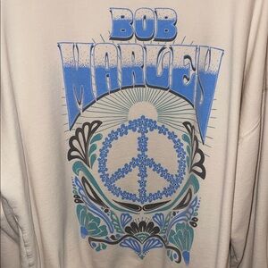 American Eagle Outfitters Cream Bob Marley Sweatshirt